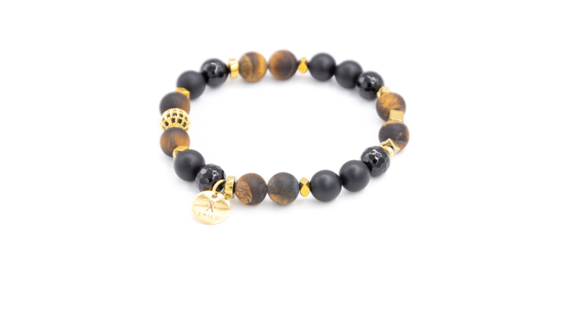 Black bracelet for man