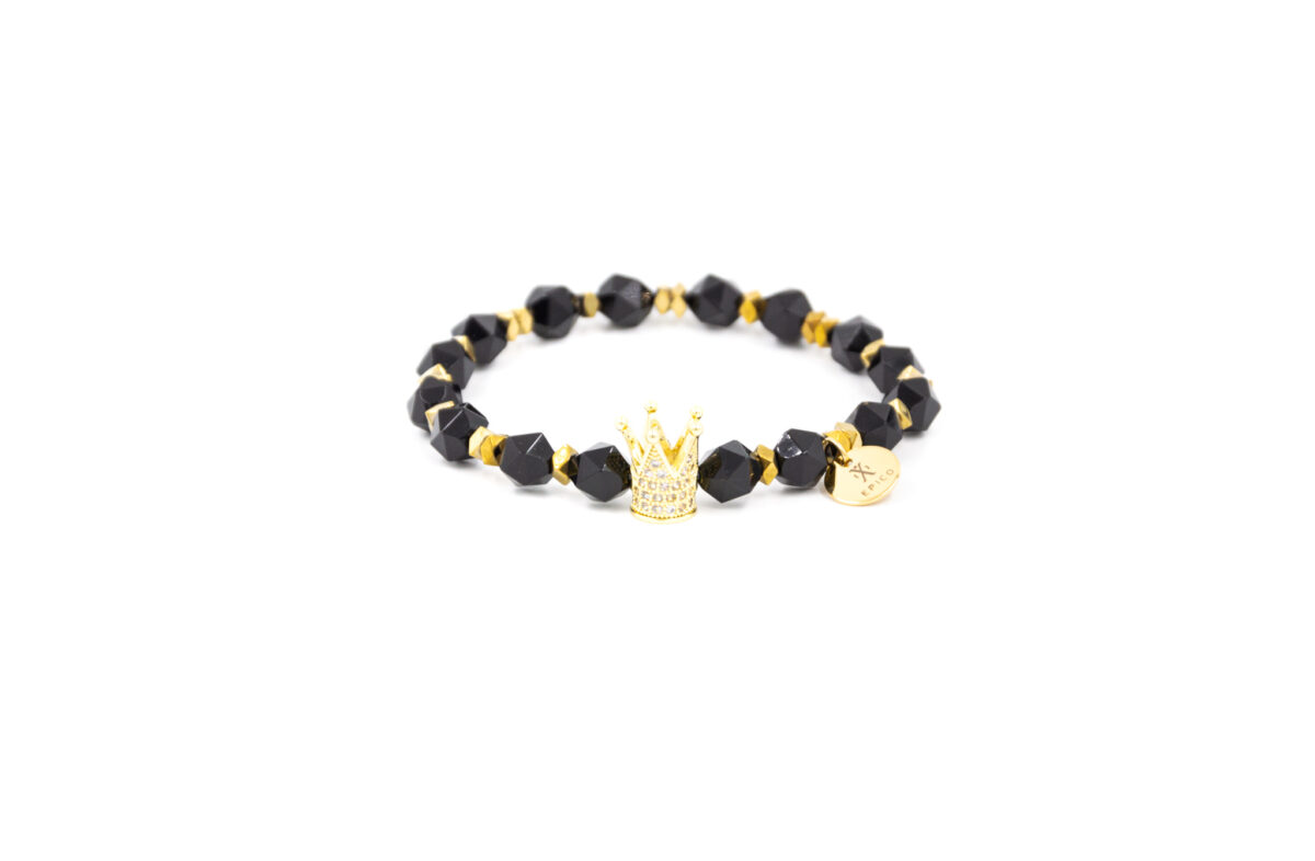 black new cut Black Onyx Bracelet